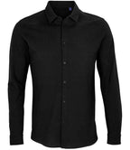 NEOBLU Basile Organic Cotton Long Sleeve Piqué Shirt