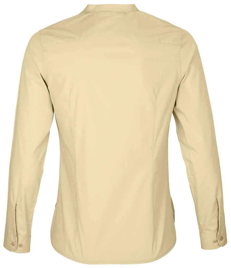 NEOBLU Ladies Bart Mao Collar Long Sleeve Poplin Shirt Soft and Stylish for Every Occasion