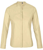 NEOBLU Ladies Bart Mao Collar Long Sleeve Poplin Shirt Soft and Stylish for Every Occasion