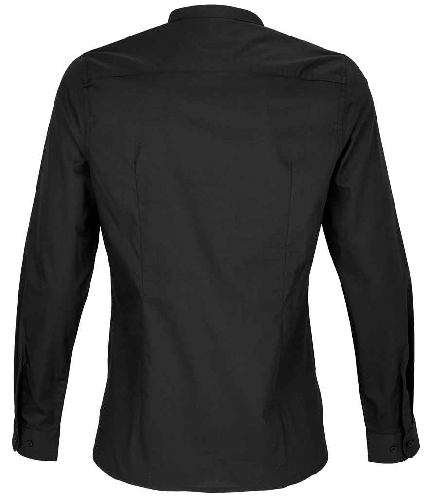 NEOBLU Ladies Bart Mao Collar Long Sleeve Poplin Shirt Soft and Stylish for Every Occasion
