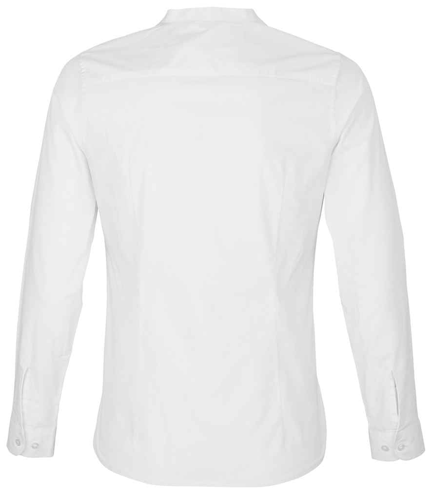 NEOBLU Ladies Bart Mao Collar Long Sleeve Poplin Shirt Soft and Stylish for Every Occasion