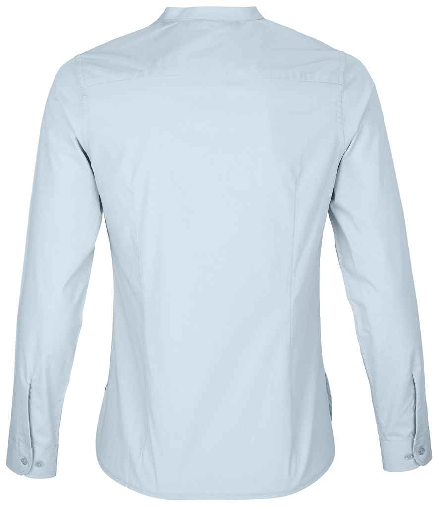 NEOBLU Ladies Bart Mao Collar Long Sleeve Poplin Shirt Soft and Stylish for Every Occasion