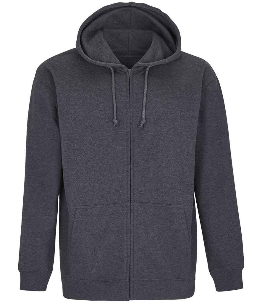 SOL'S Unisex Carter Full Zip Hoodie | Charcoal Marl