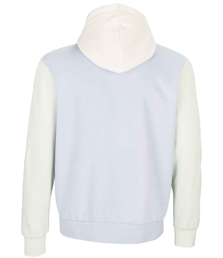 SOL'S Unisex Collins Organic Contrast Hoodie | Creamy Blue