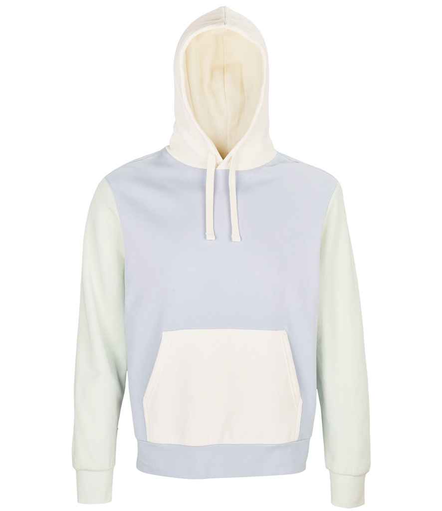 SOL'S Unisex Collins Organic Contrast Hoodie | Creamy Blue