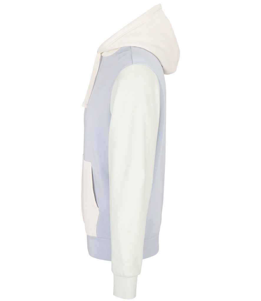 SOL'S Unisex Collins Organic Contrast Hoodie | Creamy Blue