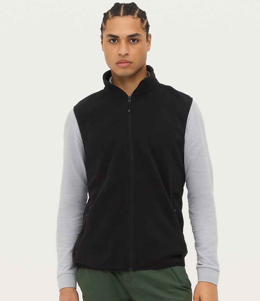 SOL'S Unisex Factor Recycled Micro Fleece Bodywarmer | Black
