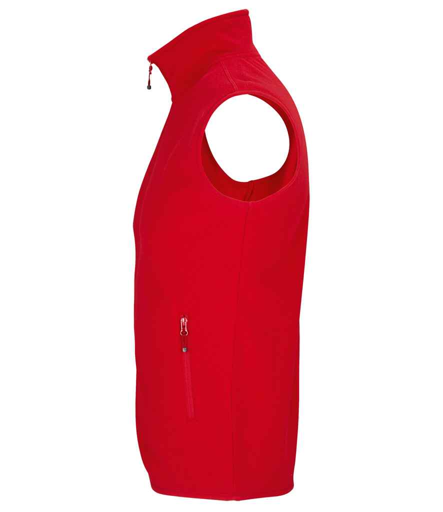 SOL'S Unisex Factor Recycled Micro Fleece Bodywarmer | Red