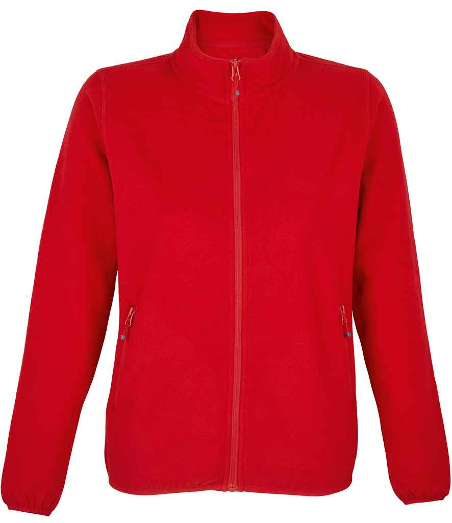 SOL'S Ladies Factor Recycled Micro Fleece Jacket | Red