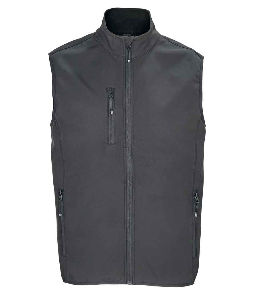 SOL'S Falcon Recycled Soft Shell Bodywarmer | Charcoal