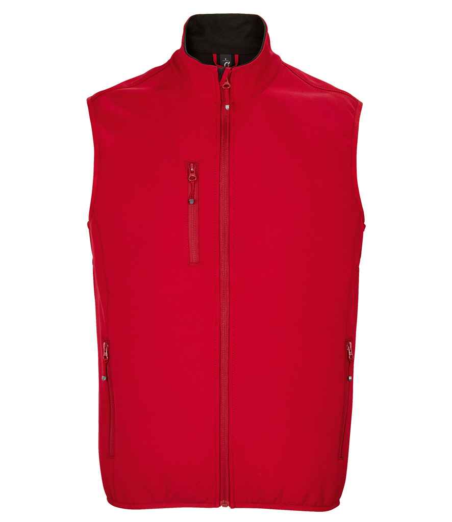 SOL'S Falcon Recycled Soft Shell Bodywarmer | Pepper Red
