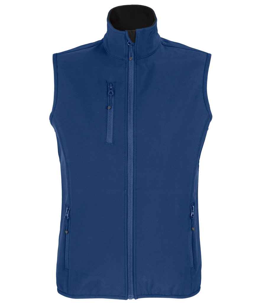 SOL'S Ladies Falcon Recycled Soft Shell Bodywarmer | Abyss Blue