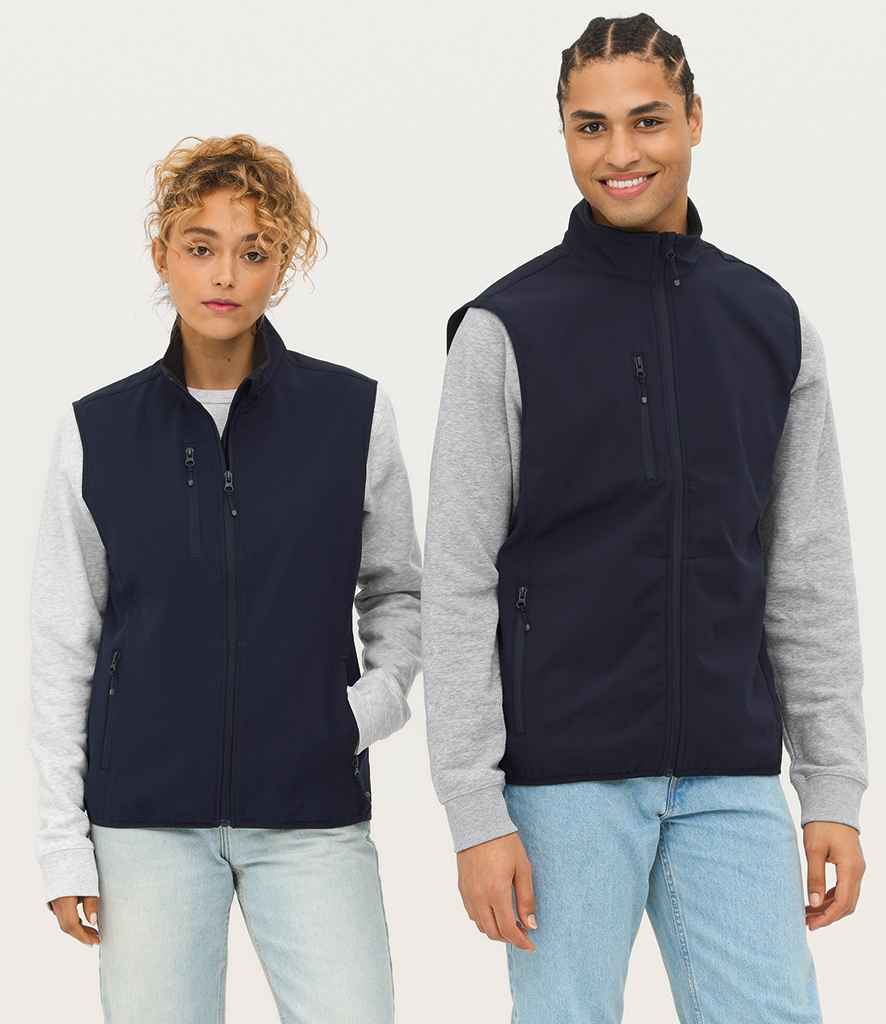 SOL'S Ladies Falcon Recycled Soft Shell Bodywarmer | Abyss Blue