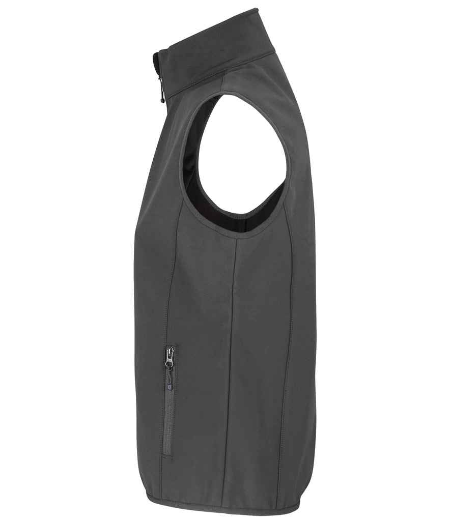 SOL'S Ladies Falcon Recycled Soft Shell Bodywarmer | Charcoal