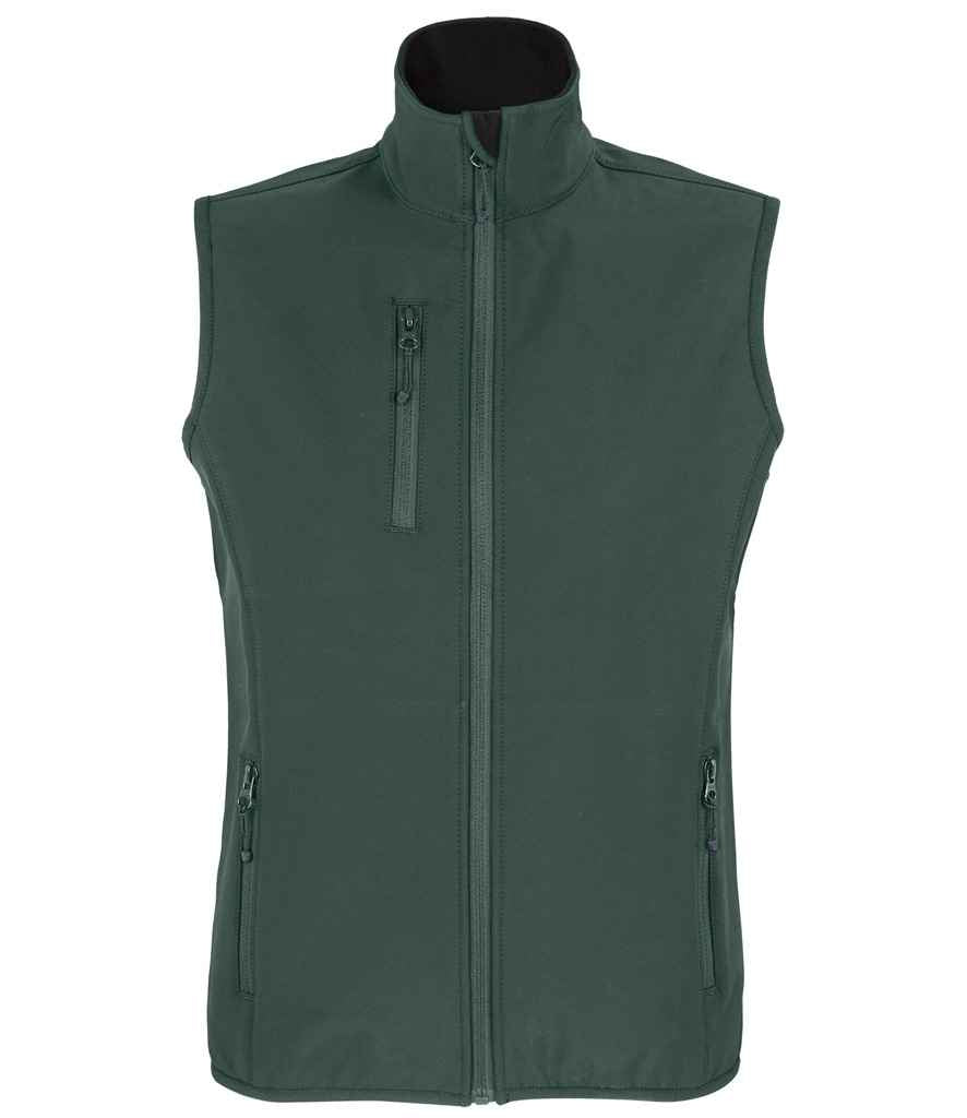 SOL'S Ladies Falcon Recycled Soft Shell Bodywarmer | Forest Green