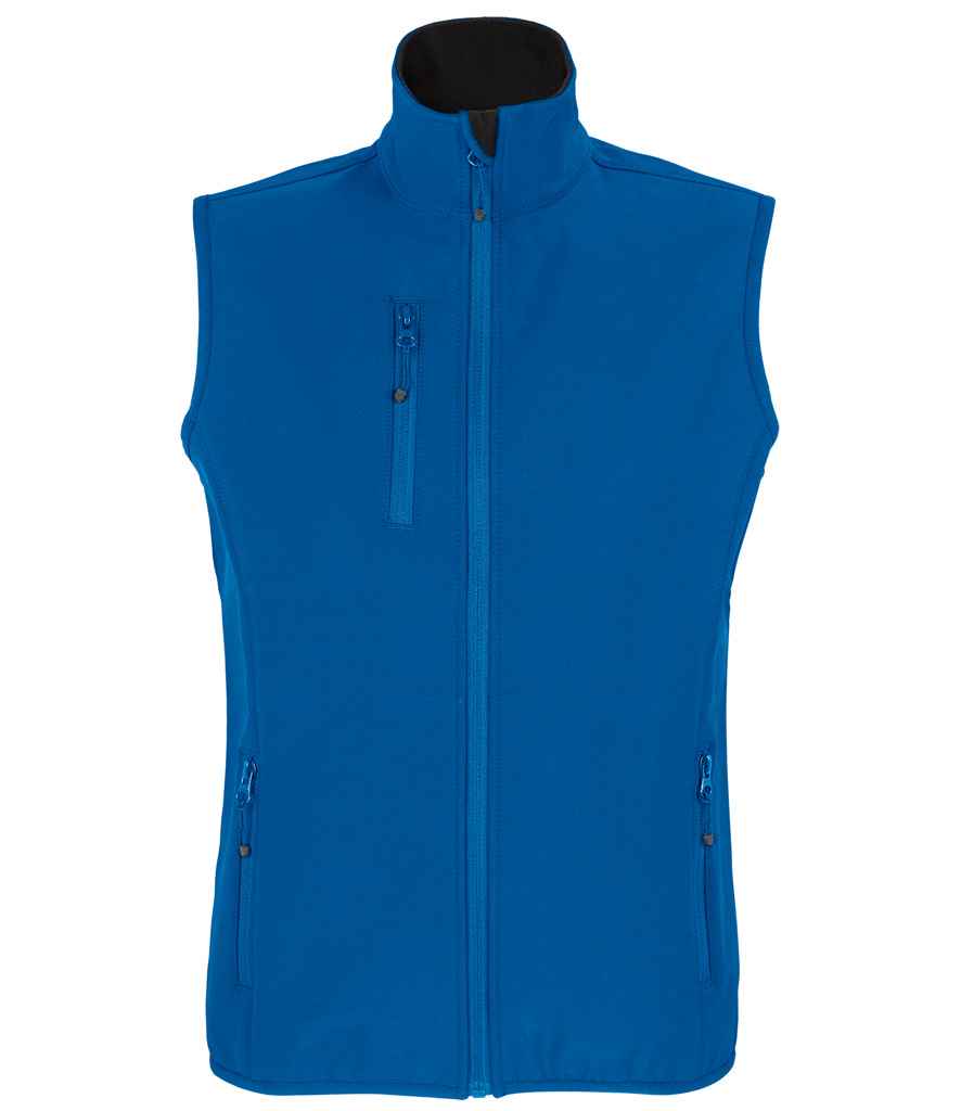 SOL'S Ladies Falcon Recycled Soft Shell Bodywarmer | Royal Blue
