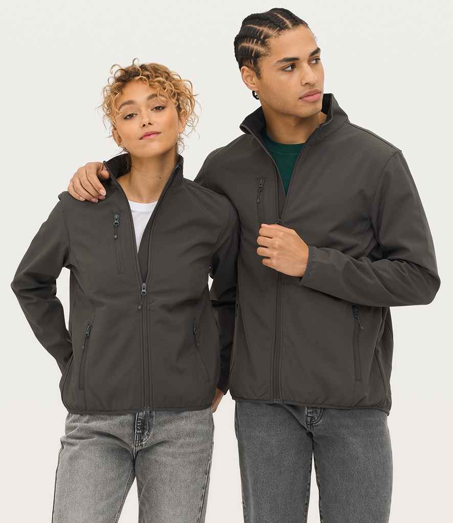 SOL'S Ladies Falcon Recycled Soft Shell Jacket | Charcoal