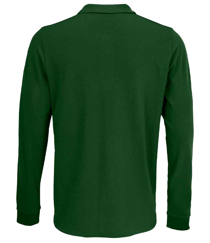 SOL'S Unisex Prime Long Sleeve Piqué Polo Shirt | Bottle Green