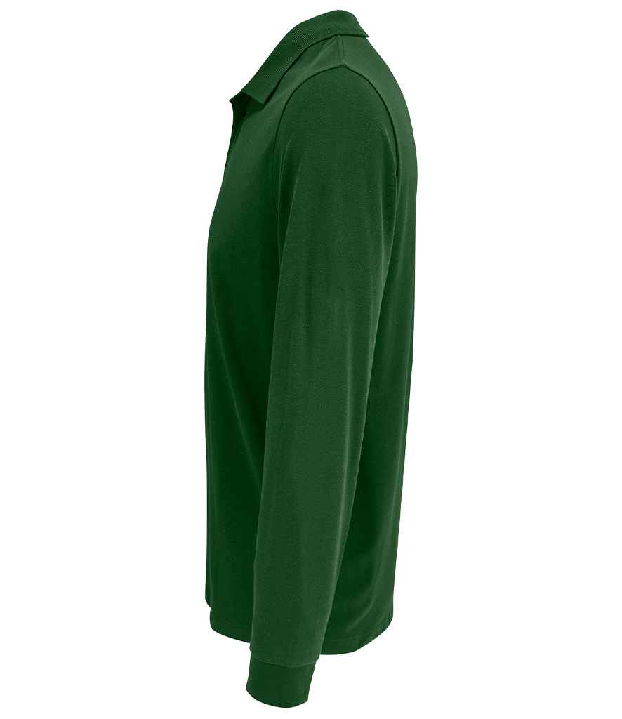 SOL'S Unisex Prime Long Sleeve Piqué Polo Shirt | Bottle Green