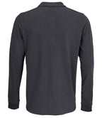 SOL'S Unisex Prime Long Sleeve Piqué Polo Shirt | Dark Grey