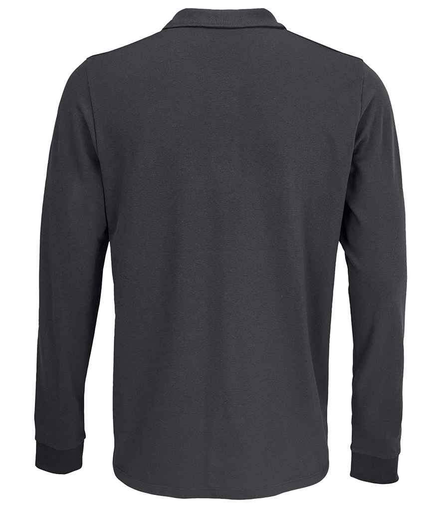 SOL'S Unisex Prime Long Sleeve Piqué Polo Shirt | Dark Grey