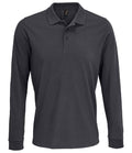 SOL'S Unisex Prime Long Sleeve Piqué Polo Shirt | Dark Grey