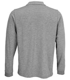 SOL'S Unisex Prime Long Sleeve Piqué Polo Shirt | Grey Marl