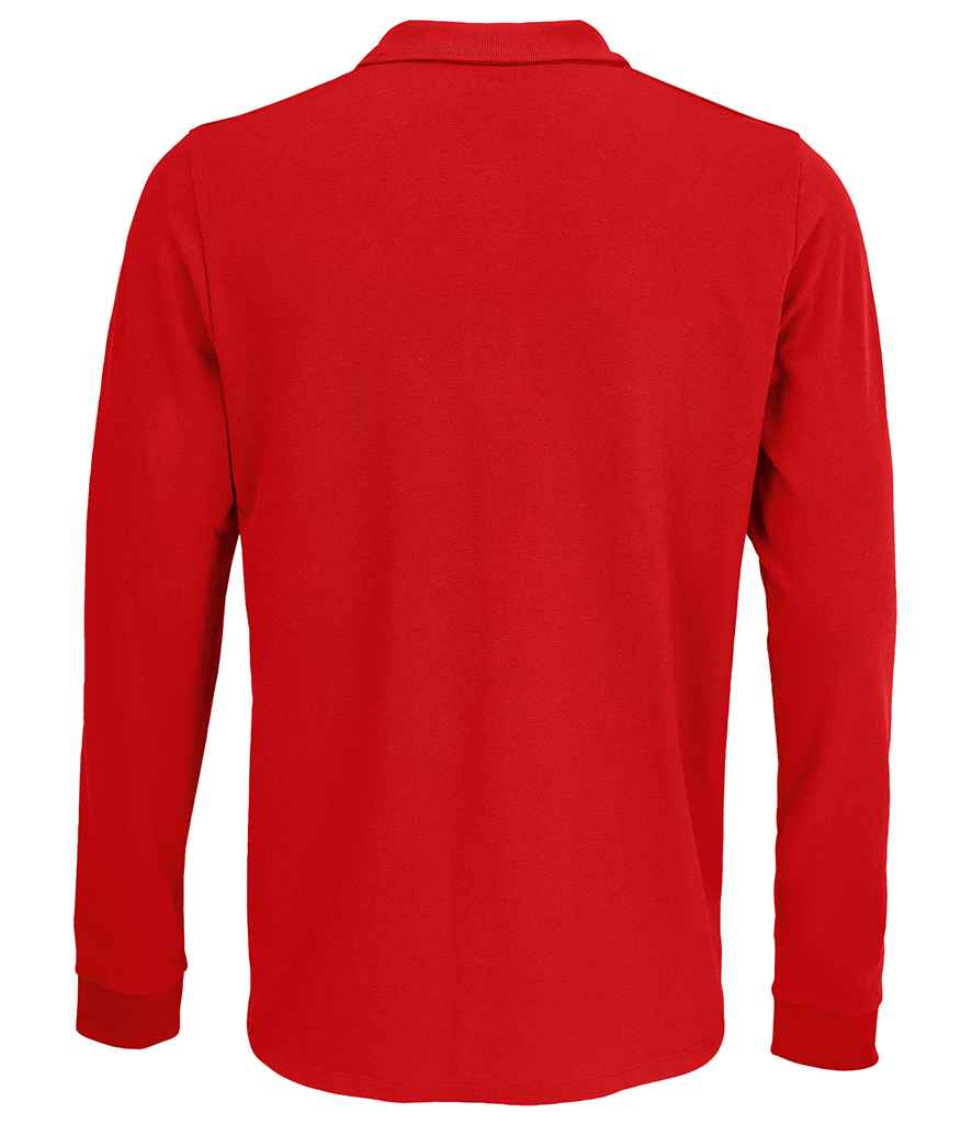 SOL'S Unisex Prime Long Sleeve Piqué Polo Shirt | Red