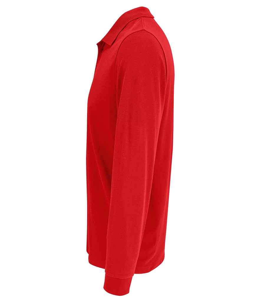 SOL'S Unisex Prime Long Sleeve Piqué Polo Shirt | Red