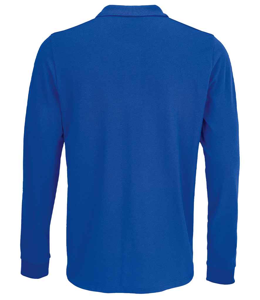 SOL'S Unisex Prime Long Sleeve Piqué Polo Shirt | Royal Blue