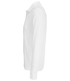 SOL'S Unisex Prime Long Sleeve Piqué Polo Shirt | White