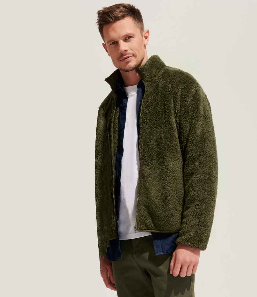 SOL'S Unisex Finch Fluffy Jacket | Army