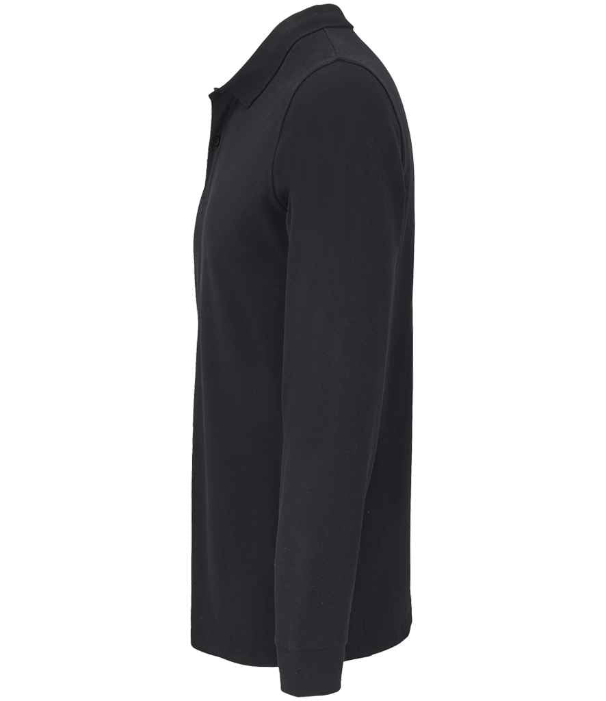 SOL'S Unisex Planet Long Sleeve Piqué Polo Shirt | Black