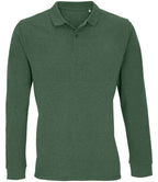SOL'S Unisex Planet Long Sleeve Piqué Polo Shirt | Bottle Green