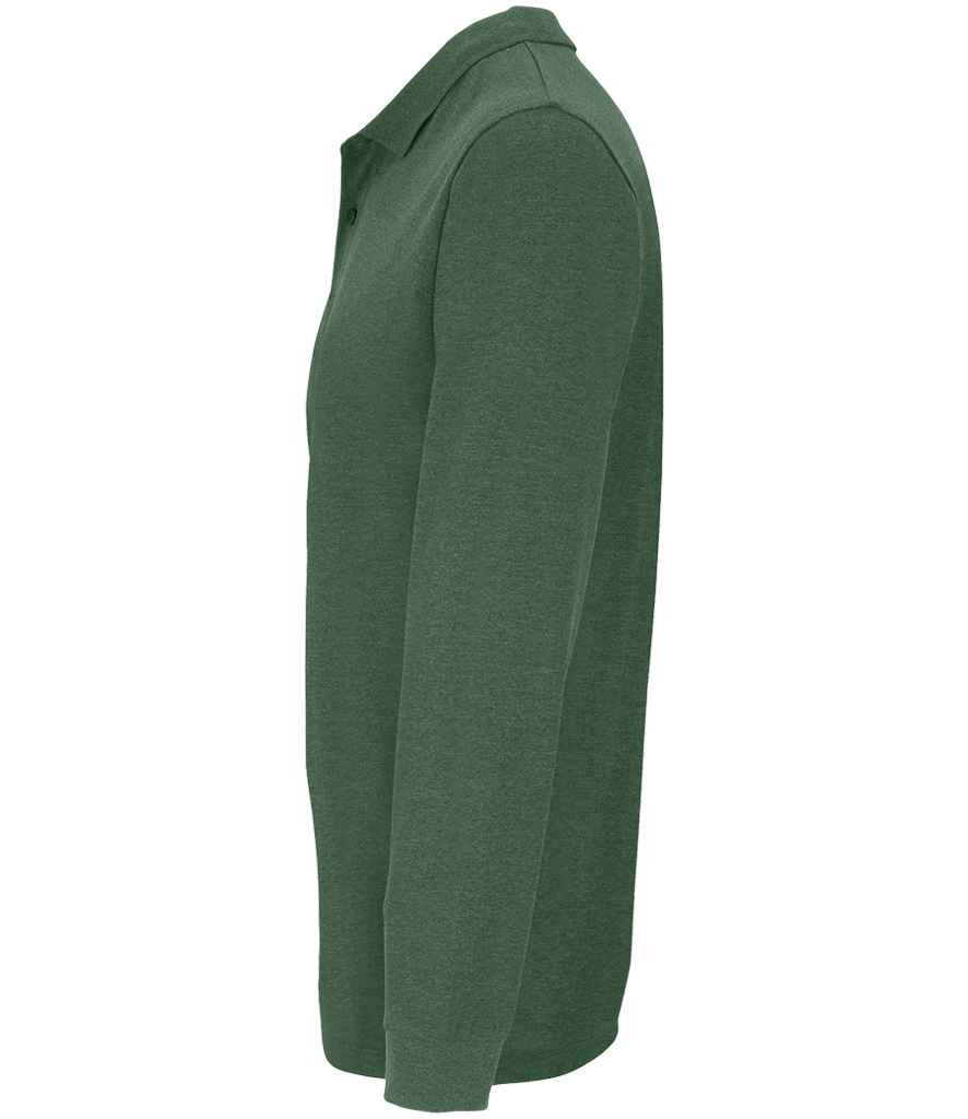 SOL'S Unisex Planet Long Sleeve Piqué Polo Shirt | Bottle Green