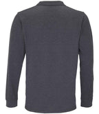 SOL'S Unisex Planet Long Sleeve Piqué Polo Shirt | Charcoal Marl