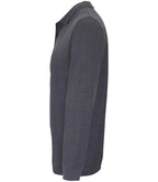 SOL'S Unisex Planet Long Sleeve Piqué Polo Shirt | Charcoal Marl
