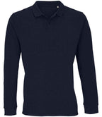 SOL'S Unisex Planet Long Sleeve Piqué Polo Shirt | French Navy