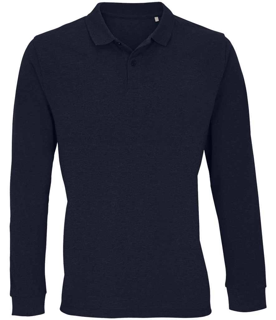 SOL'S Unisex Planet Long Sleeve Piqué Polo Shirt | French Navy