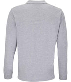 SOL'S Unisex Planet Long Sleeve Piqué Polo Shirt | Grey Marl