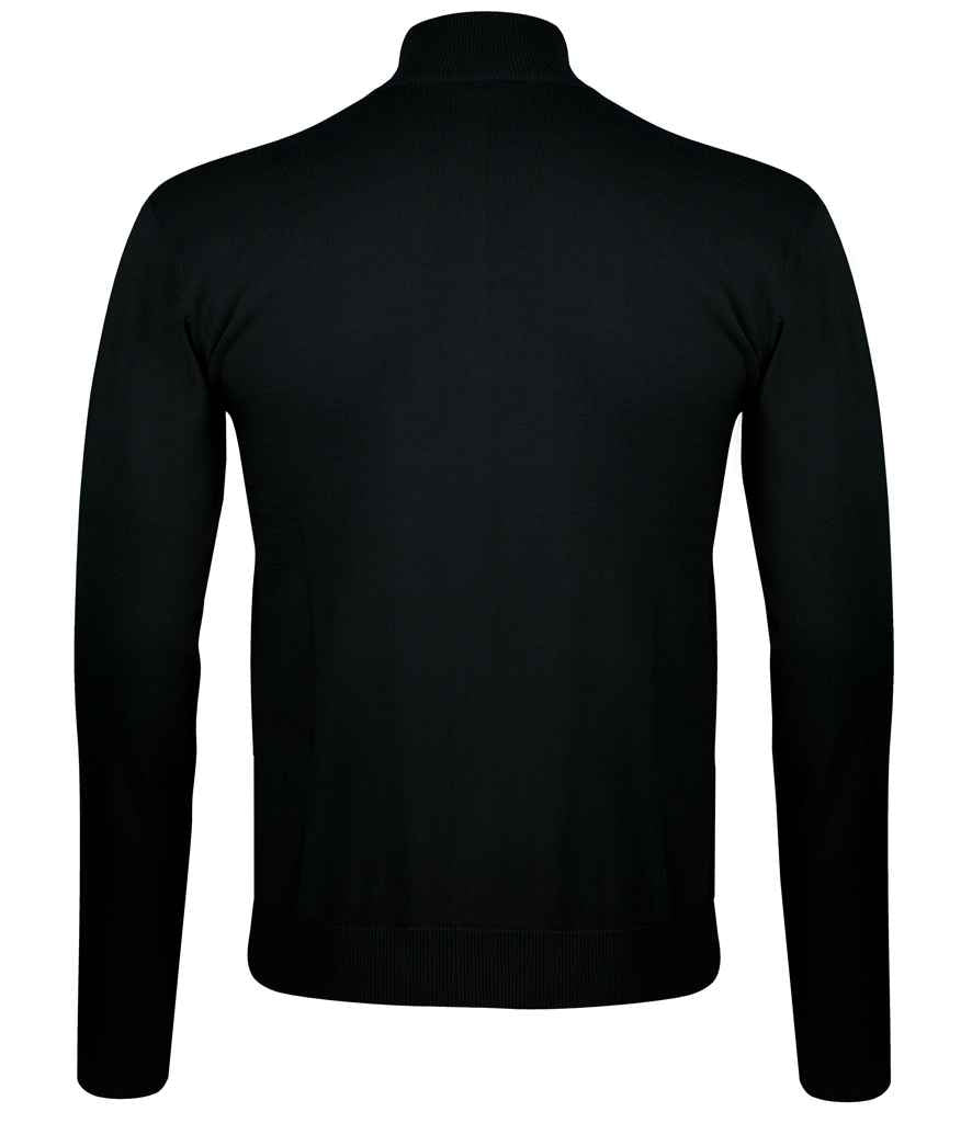 SOL'S Gordon Full Zip Cotton Acrylic Cardigan | Black
