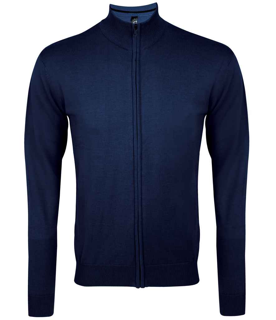 SOL'S Gordon Full Zip Cotton Acrylic Cardigan | Navy