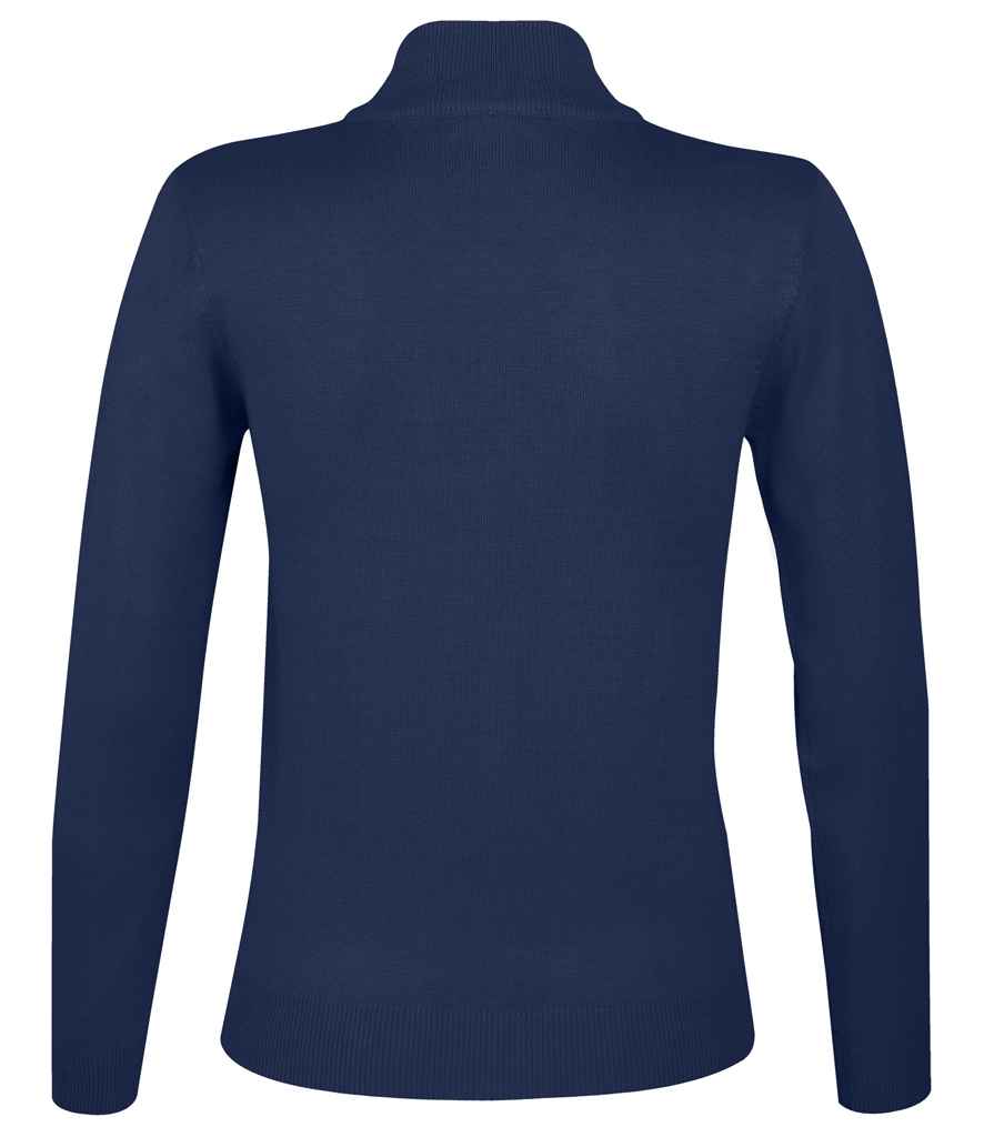SOL'S Ladies Gordon Full Zip Cotton Acrylic Cardigan | Navy
