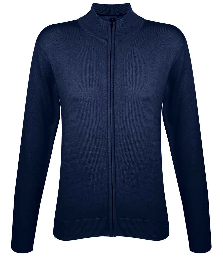 SOL'S Ladies Gordon Full Zip Cotton Acrylic Cardigan | Navy
