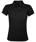 SOL'S Ladies Prime Poly/Cotton Piqué Polo Shirt | Black