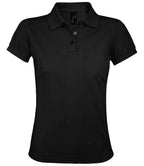 SOL'S Ladies Prime Poly/Cotton Piqué Polo Shirt | Black