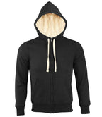 SOL'S Unisex Sherpa Hooded Jacket | Black