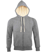 SOL'S Unisex Sherpa Hooded Jacket | Grey Marl