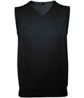 SOL'S Unisex Gentlemen Sleeveless Cotton Acrylic V Neck Sweater | Black