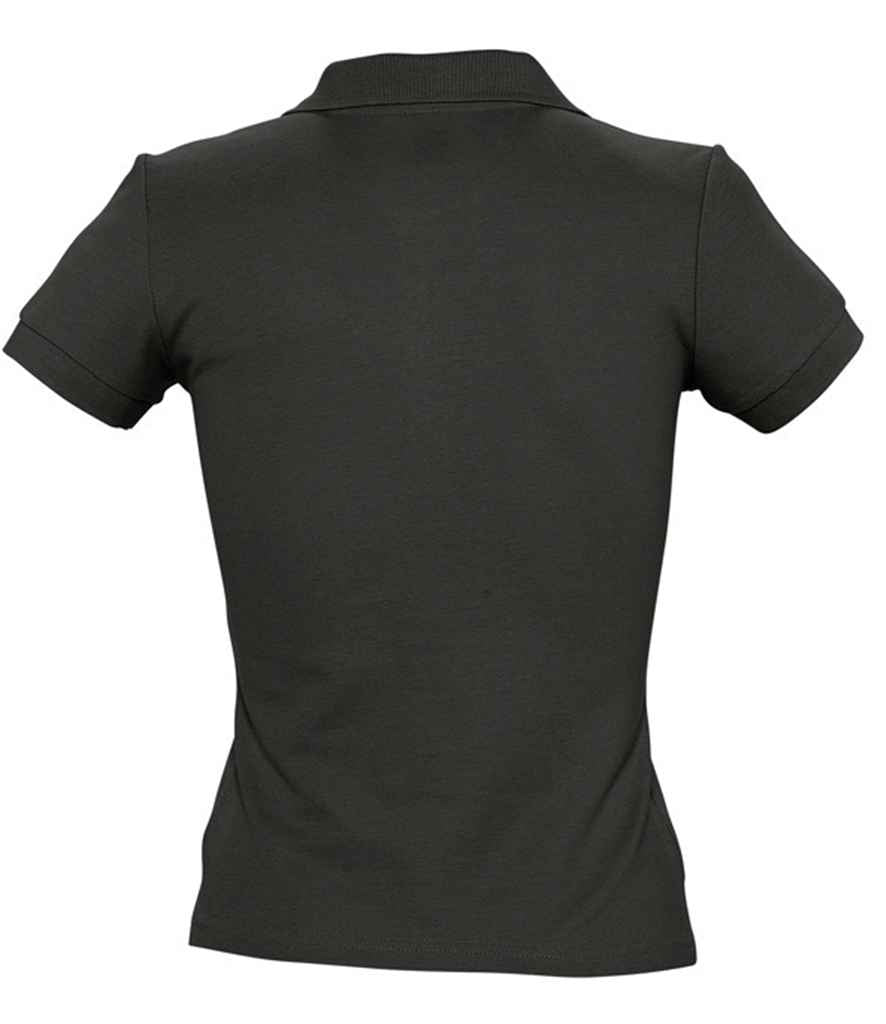 SOL'S Ladies People Cotton Piqué Polo Shirt | Black